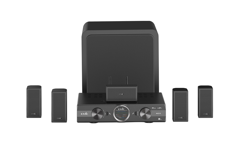 EMiC/亿麦克5.1声道智能影K音响系统/银色光圈